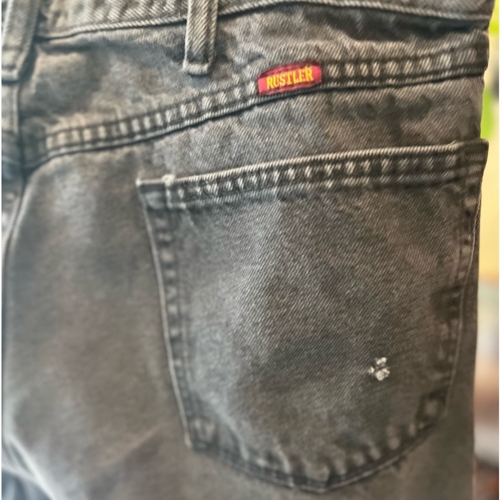 VINTAGE Rustler black jeans size 38x32